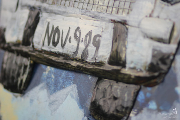 Wandbild "Berliner Mauer"Trabi 3D Effekt Wandbild