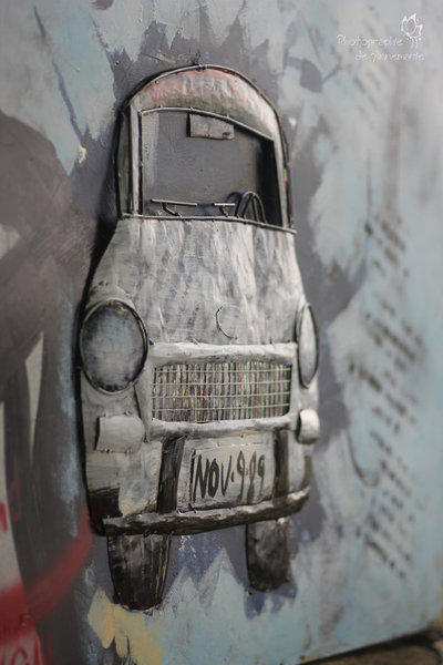 Wandbild "Berliner Mauer"Trabi 3D Effekt Wandbild