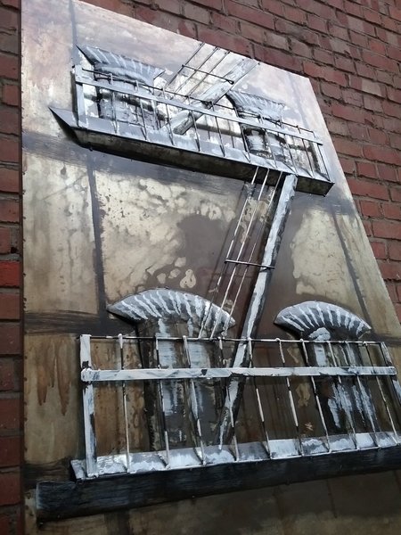 Metallbild "Treppe" New York 3D Effekt Wandbild U.S.A Kunst