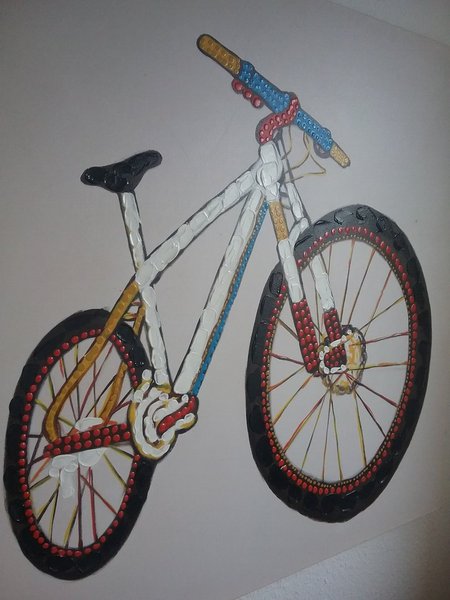 Acrylgemälde "Mountain Bike" Wandbild Kunst