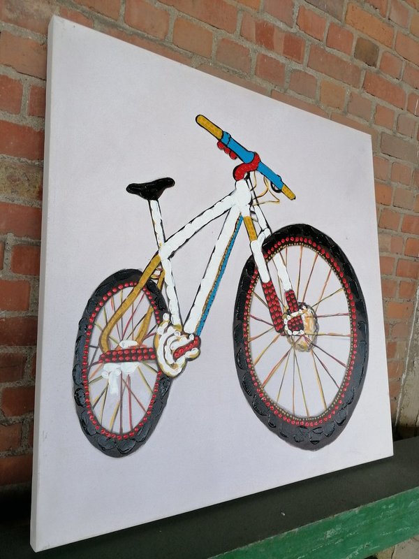 Acrylgemälde "Mountain Bike" Wandbild Kunst